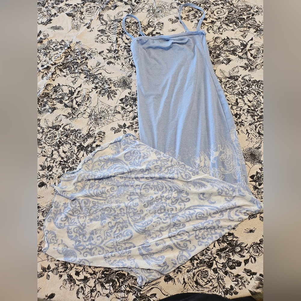 Dolls Kill Current Mood Crystal Wave Burnout Maxi Dress - Picture 2 of 9
